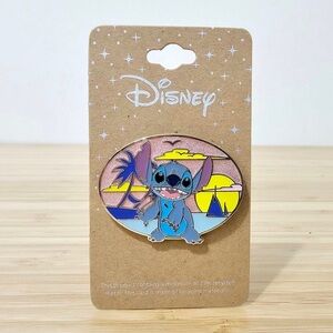 DISNEY'S LOUNGEFLY LILO & STITCH BEACH SCENE ENAMEL PIN